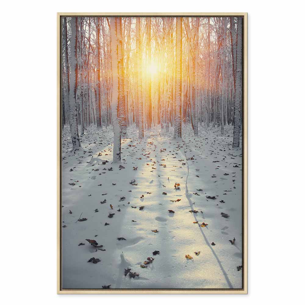 Winterwald im Sonnenlicht. Leinwandbild. – Bild 21