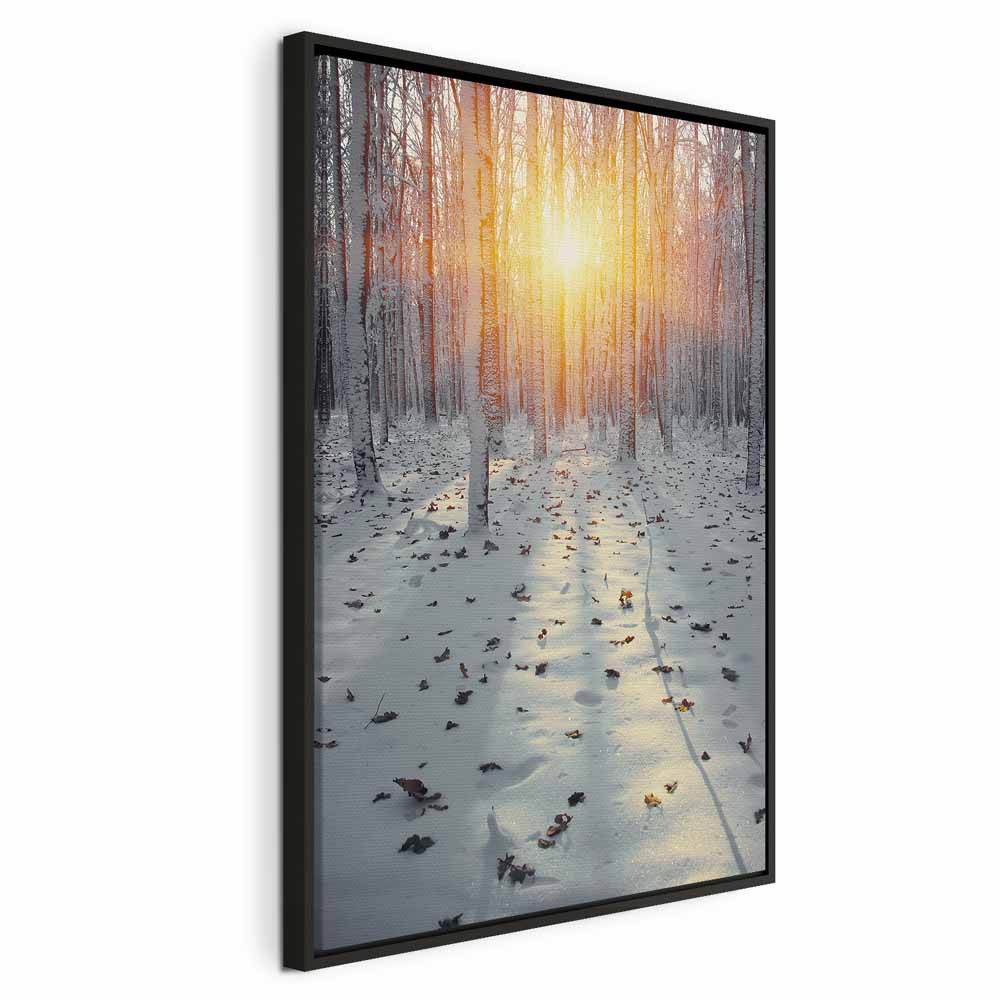 Winterwald im Sonnenlicht. Leinwandbild. – Bild 14