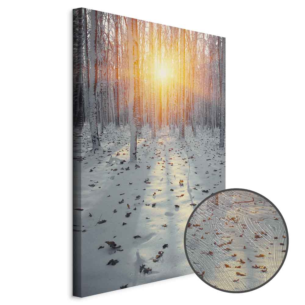 Winterwald im Sonnenlicht. Leinwandbild. – Bild 9