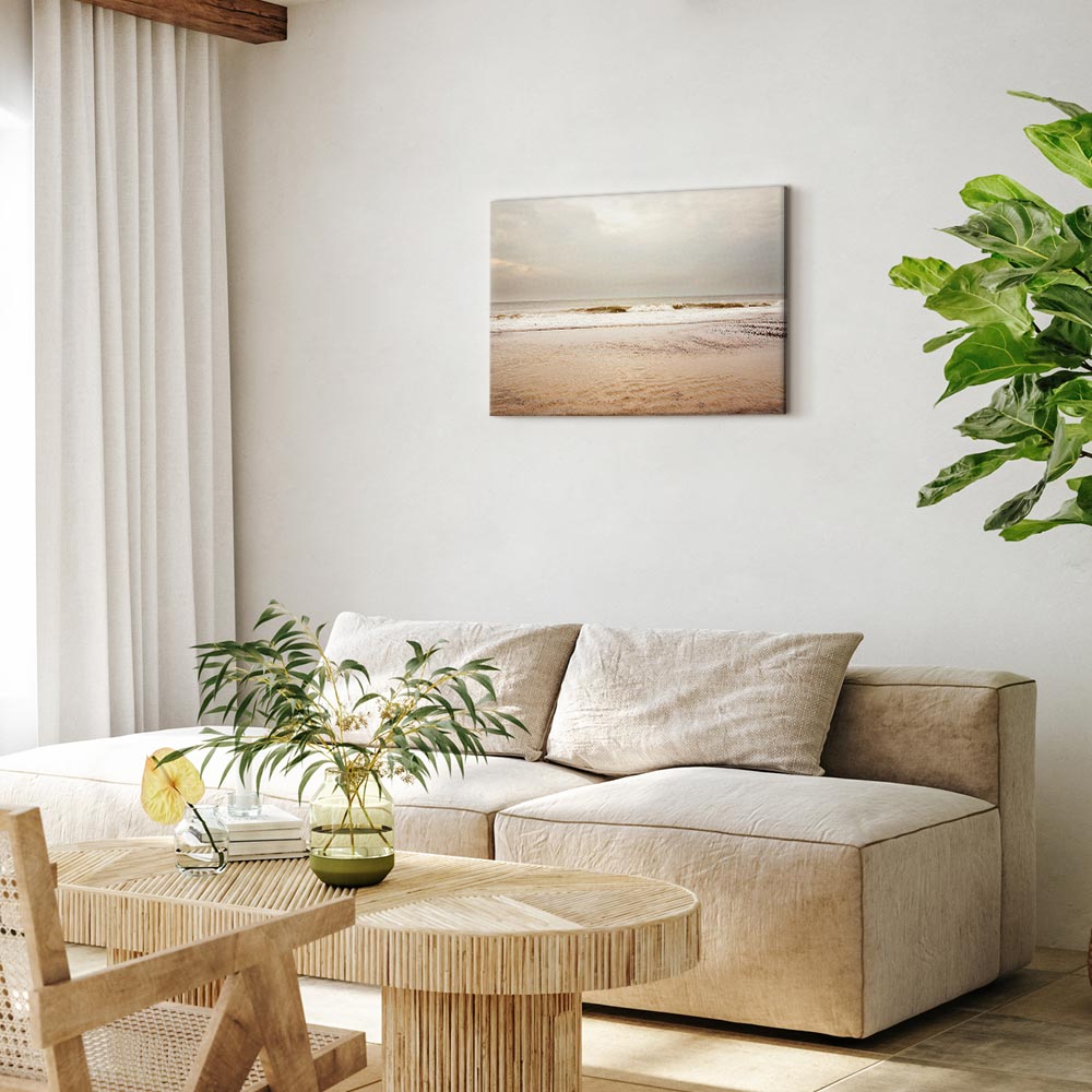 Canvas Print Calm Sea in a Light Colour Palette - Image 3