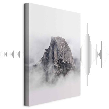 Canvas Print Mountain Peak in the Mist