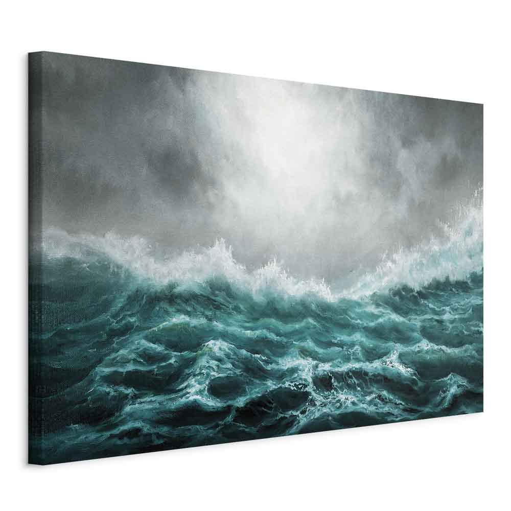 Canvas Print Rough Sea in Turquoise Tones - Image 11