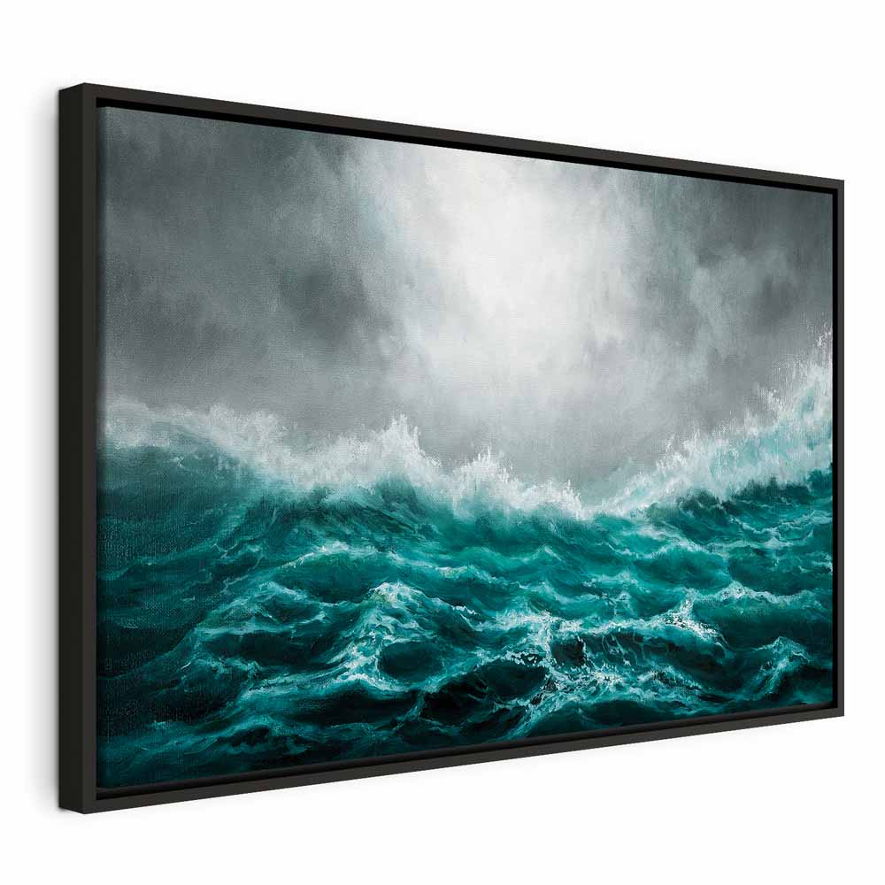 Canvas Print Rough Sea in Turquoise Tones - Image 14