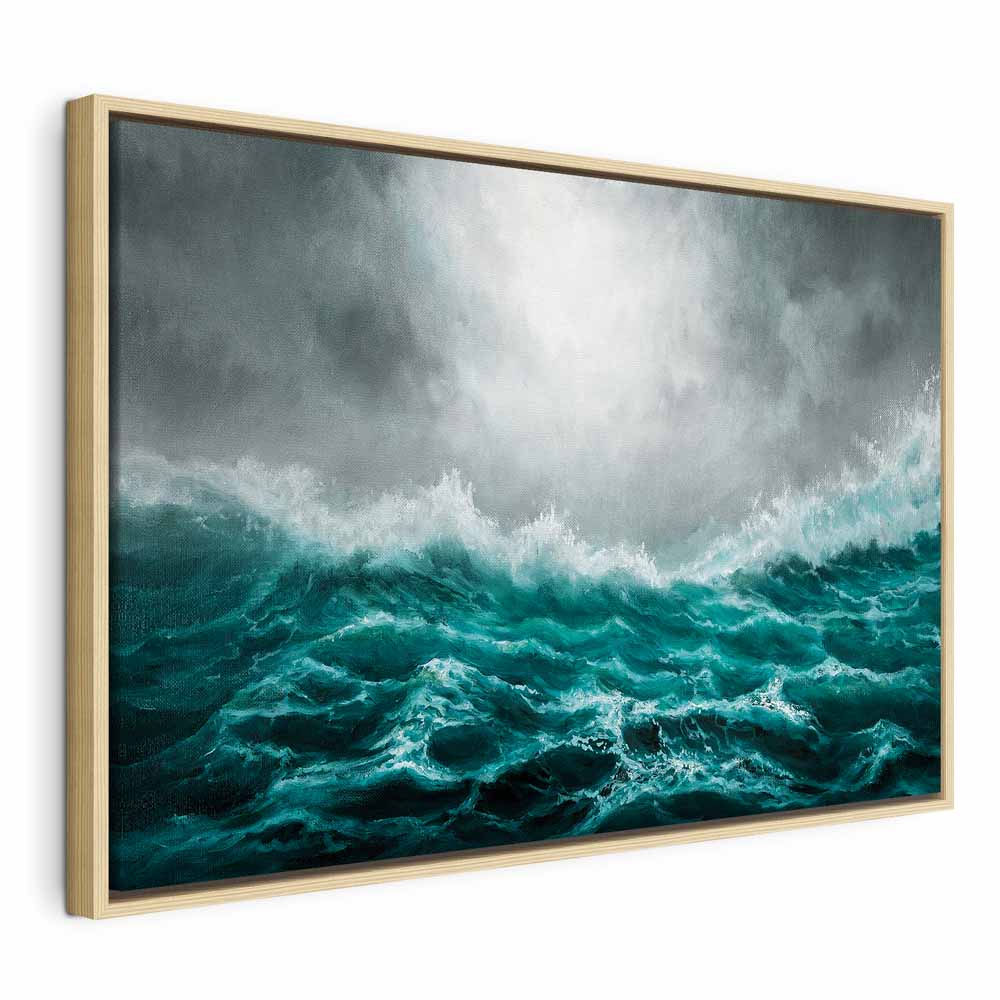 Canvas Print Rough Sea in Turquoise Tones - Image 20