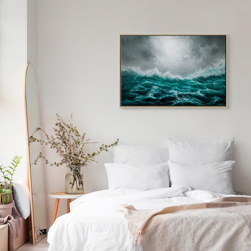 Canvas Print Rough Sea in Turquoise Tones - Image 23