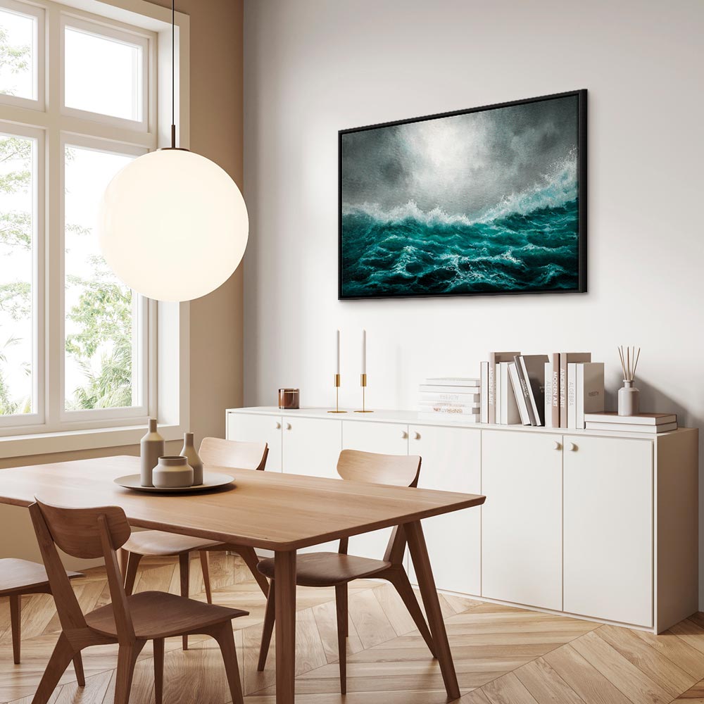 Canvas Print Rough Sea in Turquoise Tones - Image 18