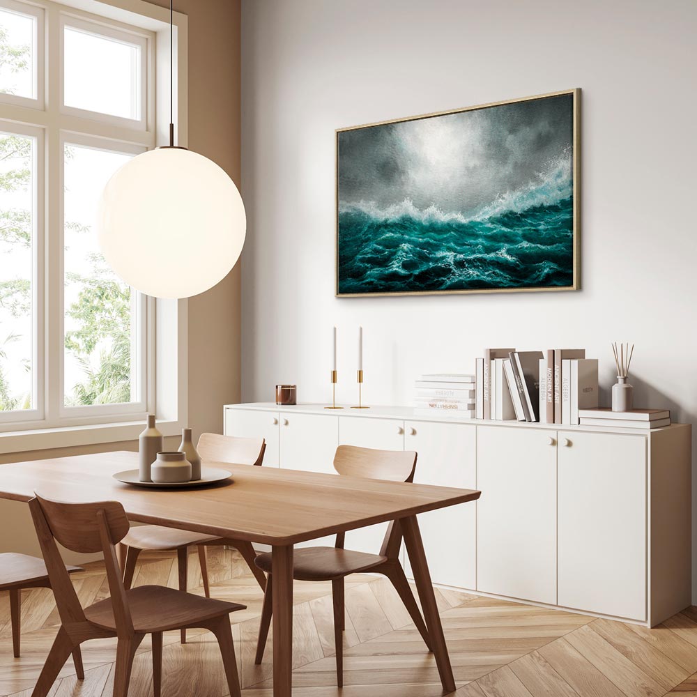 Canvas Print Rough Sea in Turquoise Tones - Image 24