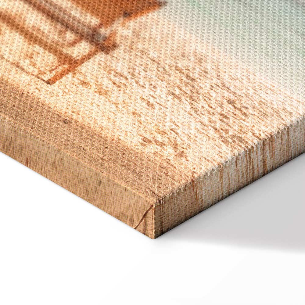 Canvas Print Sun Loungers under Palm Trees by the Sea - Image 13