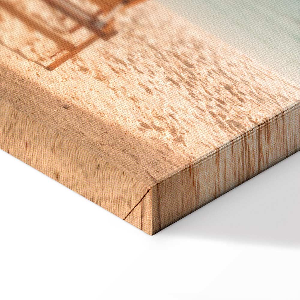 Canvas Print Sun Loungers under Palm Trees by the Sea - Image 12