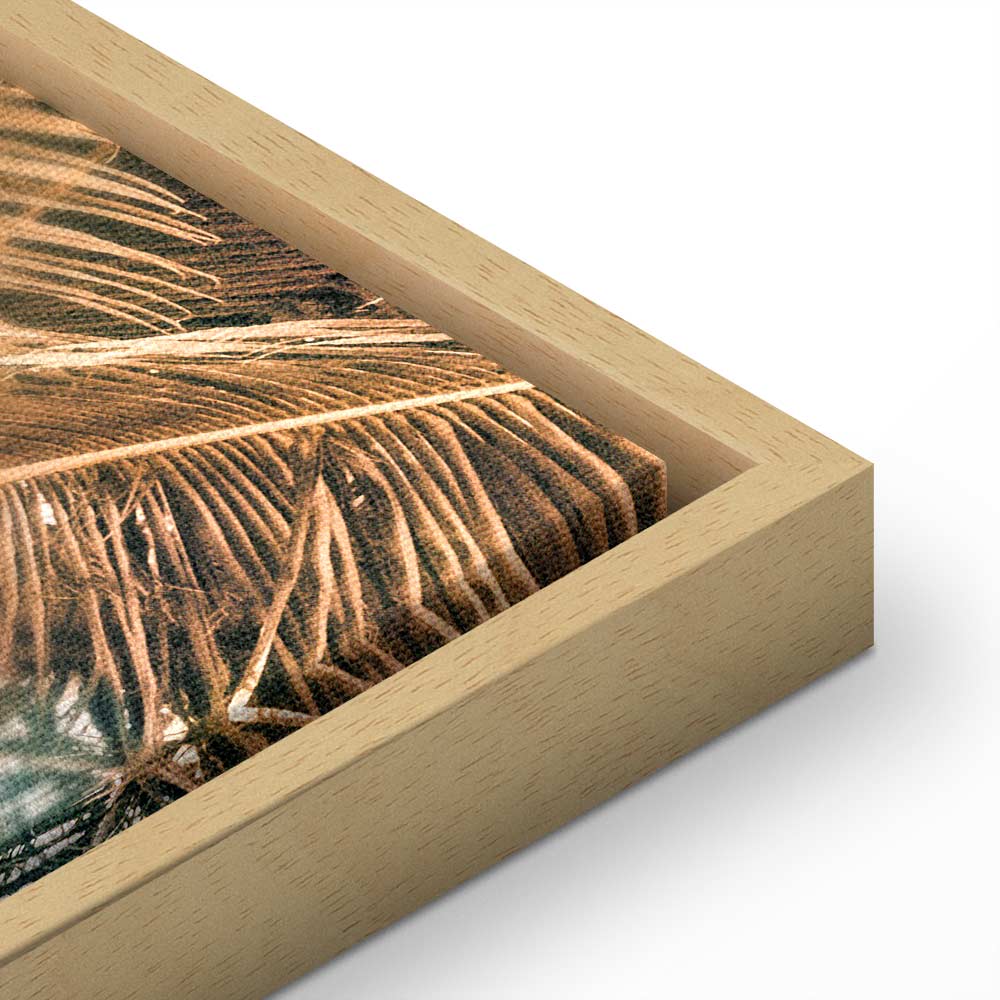 Canvas Print Sun Loungers under Palm Trees by the Sea - Image 25