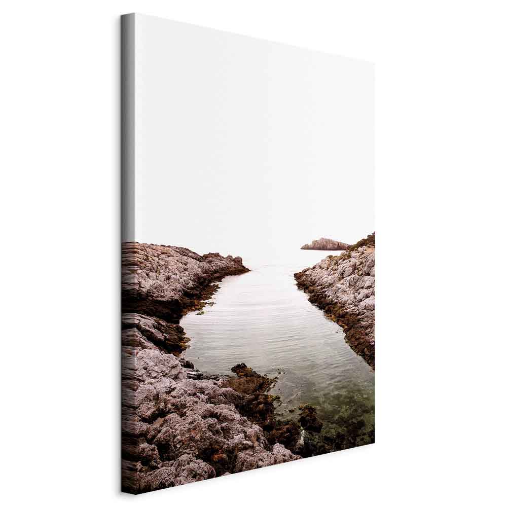 Canvas Print Rocky Coast in a Light Colour Palette - Image 11