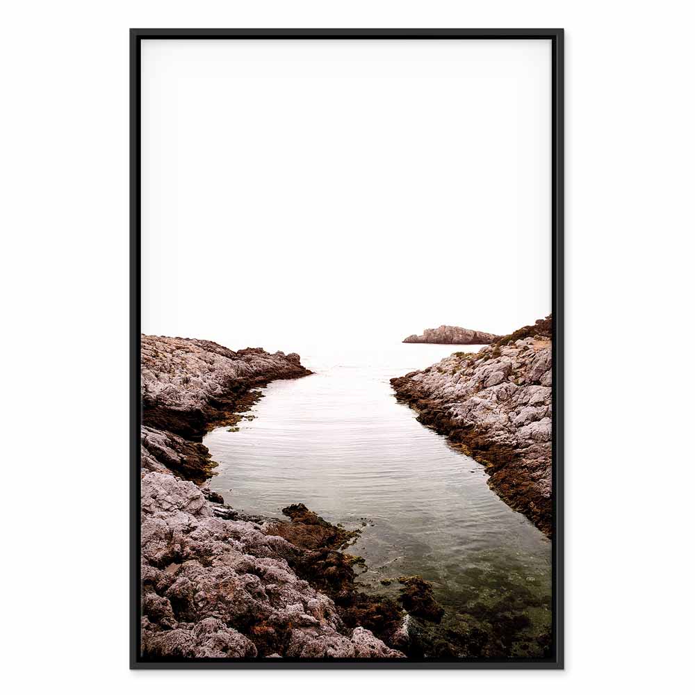 Canvas Print Rocky Coast in a Light Colour Palette - Image 15