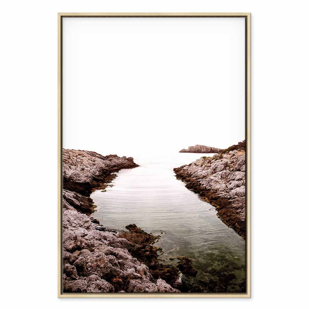 Canvas Print Rocky Coast in a Light Colour Palette - Image 21