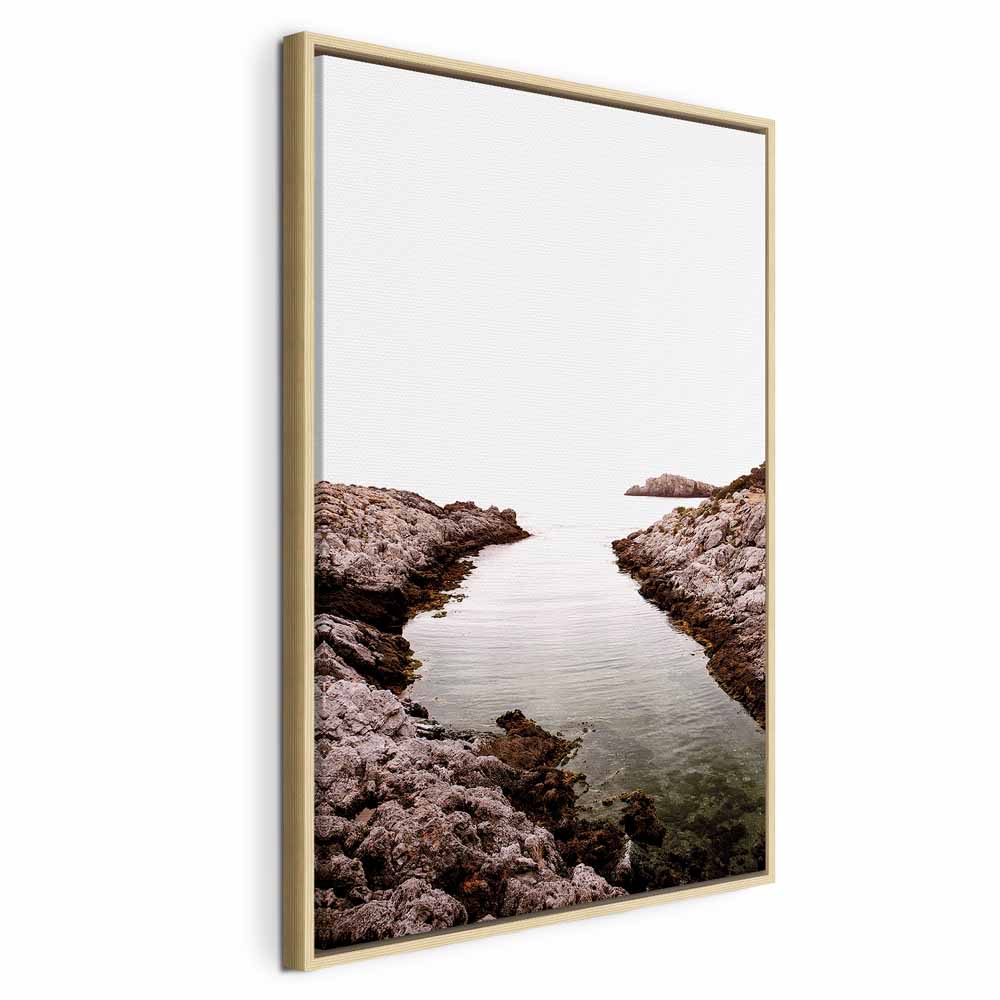 Canvas Print Rocky Coast in a Light Colour Palette - Image 20