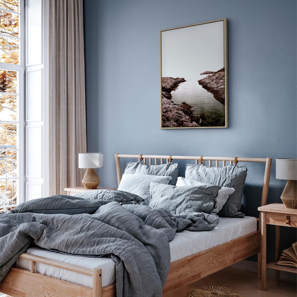 Canvas Print Rocky Coast in a Light Colour Palette - Image 23