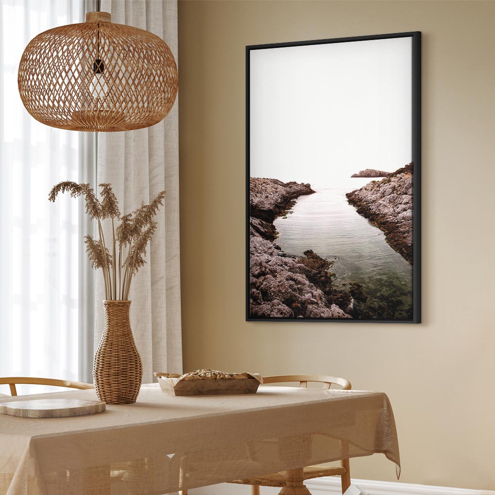 Canvas Print Rocky Coast in a Light Colour Palette - Image 18