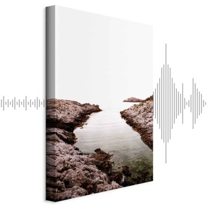 Canvas Print Rocky Coast in a Light Colour Palette
