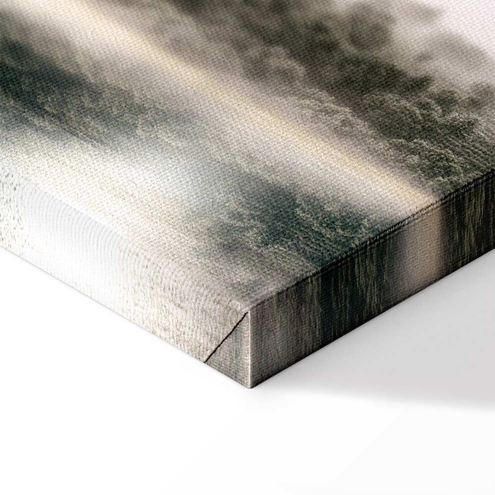 Wide Canvas Print Misty Forest by the Lake - Image 12