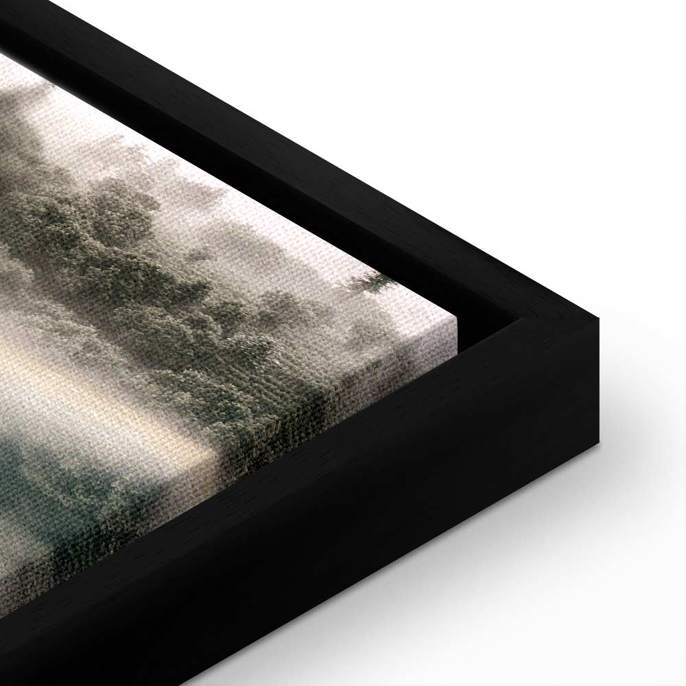 Wide Canvas Print Misty Forest by the Lake - Image 19