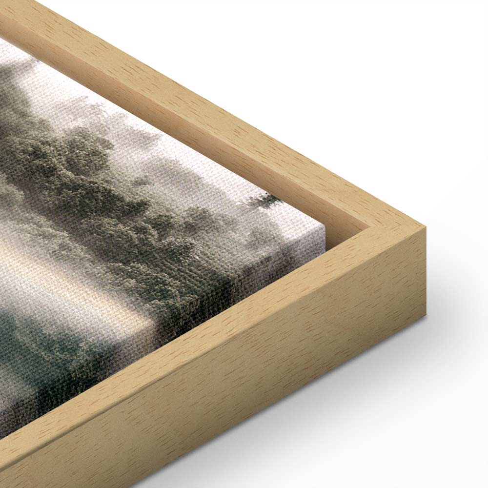 Wide Canvas Print Misty Forest by the Lake - Image 25