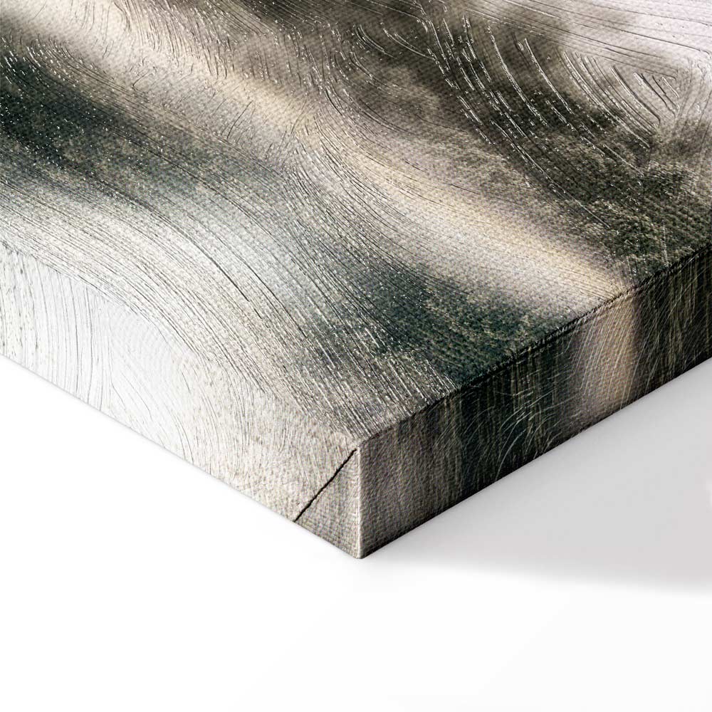 Wide Canvas Print Misty Forest by the Lake - Image 10