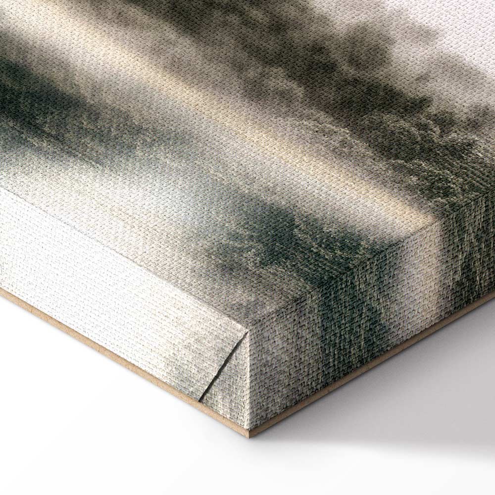 Wide Canvas Print Misty Forest by the Lake - Image 6