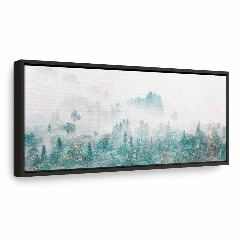 Breites Leinwandbild Nebelwald in Pastelltönen – Bild 14