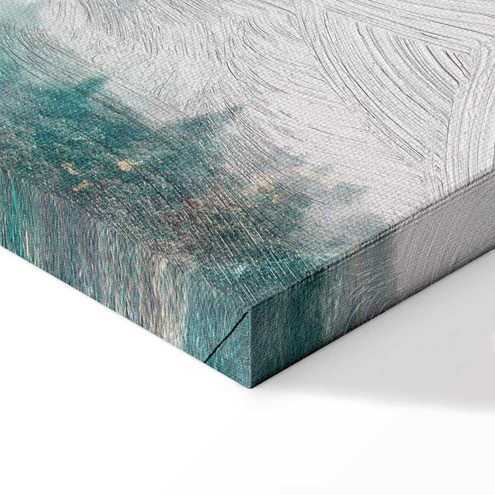 Breites Leinwandbild Nebelwald in Pastelltönen – Bild 10