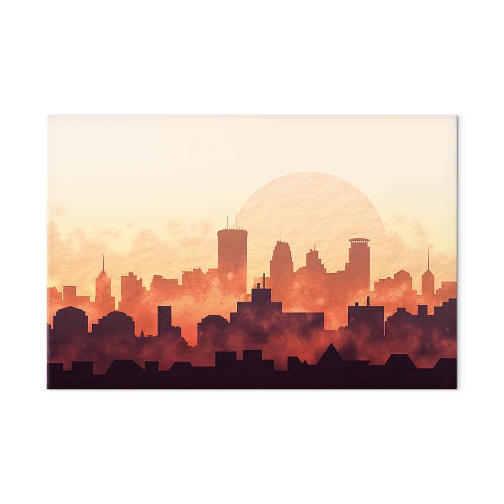 Leinwandbild Stadt im Licht des Sonnenuntergangs – Bild 2