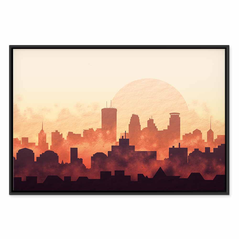 Leinwandbild Stadt im Licht des Sonnenuntergangs – Bild 15