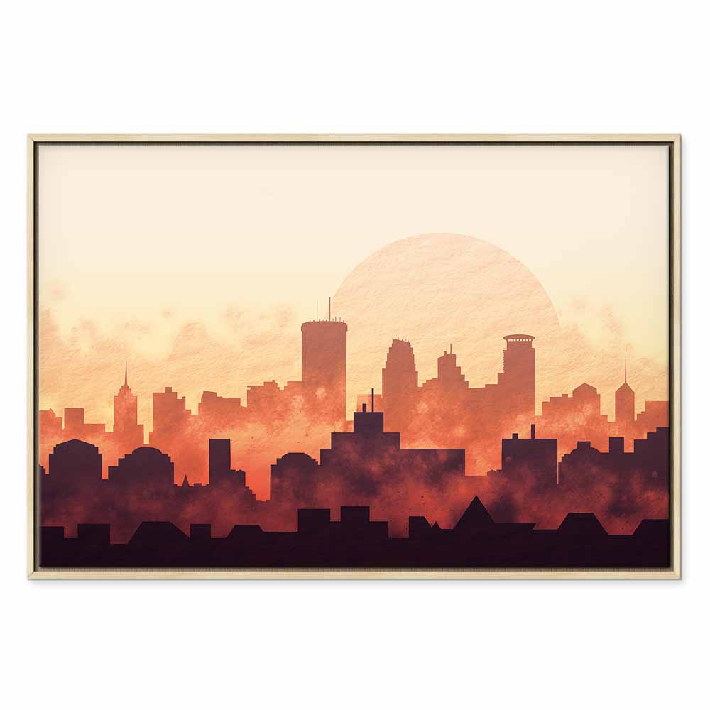 Leinwandbild Stadt im Licht des Sonnenuntergangs – Bild 21