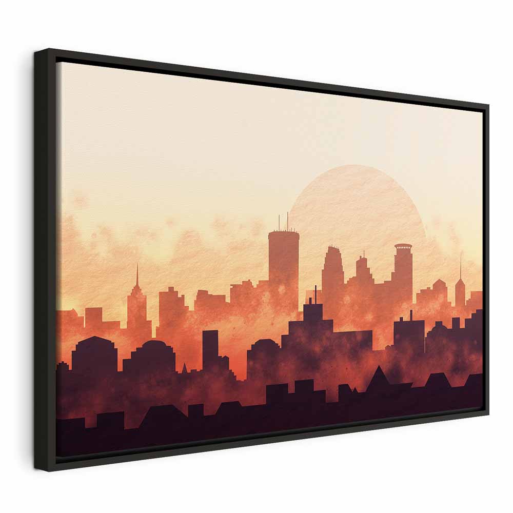 Leinwandbild Stadt im Licht des Sonnenuntergangs – Bild 14