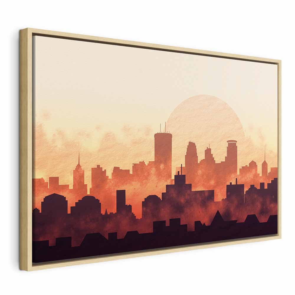 Leinwandbild Stadt im Licht des Sonnenuntergangs – Bild 20