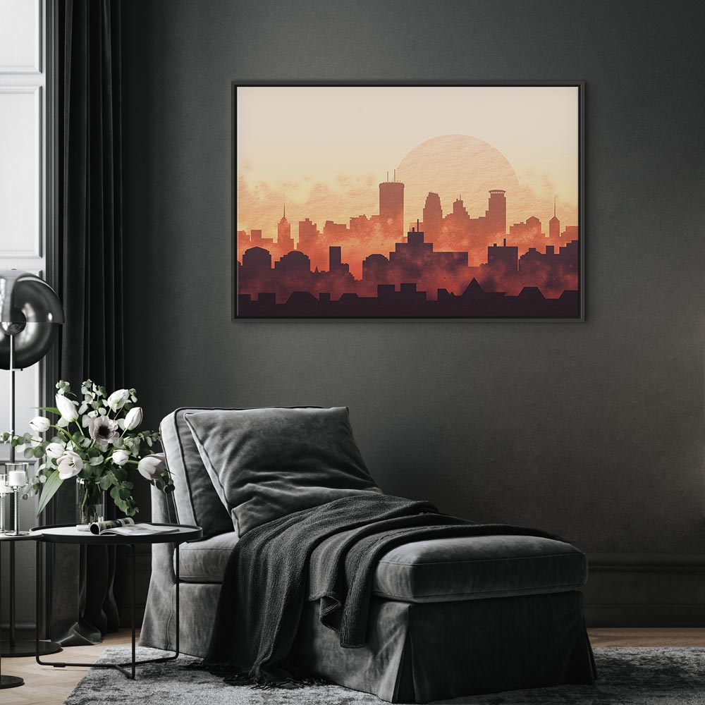 Leinwandbild Stadt im Licht des Sonnenuntergangs – Bild 16