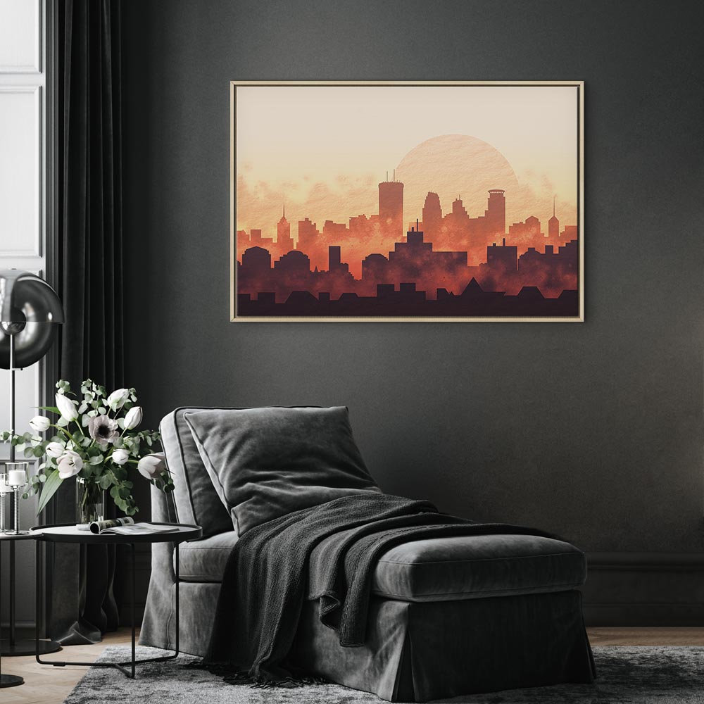 Leinwandbild Stadt im Licht des Sonnenuntergangs – Bild 22