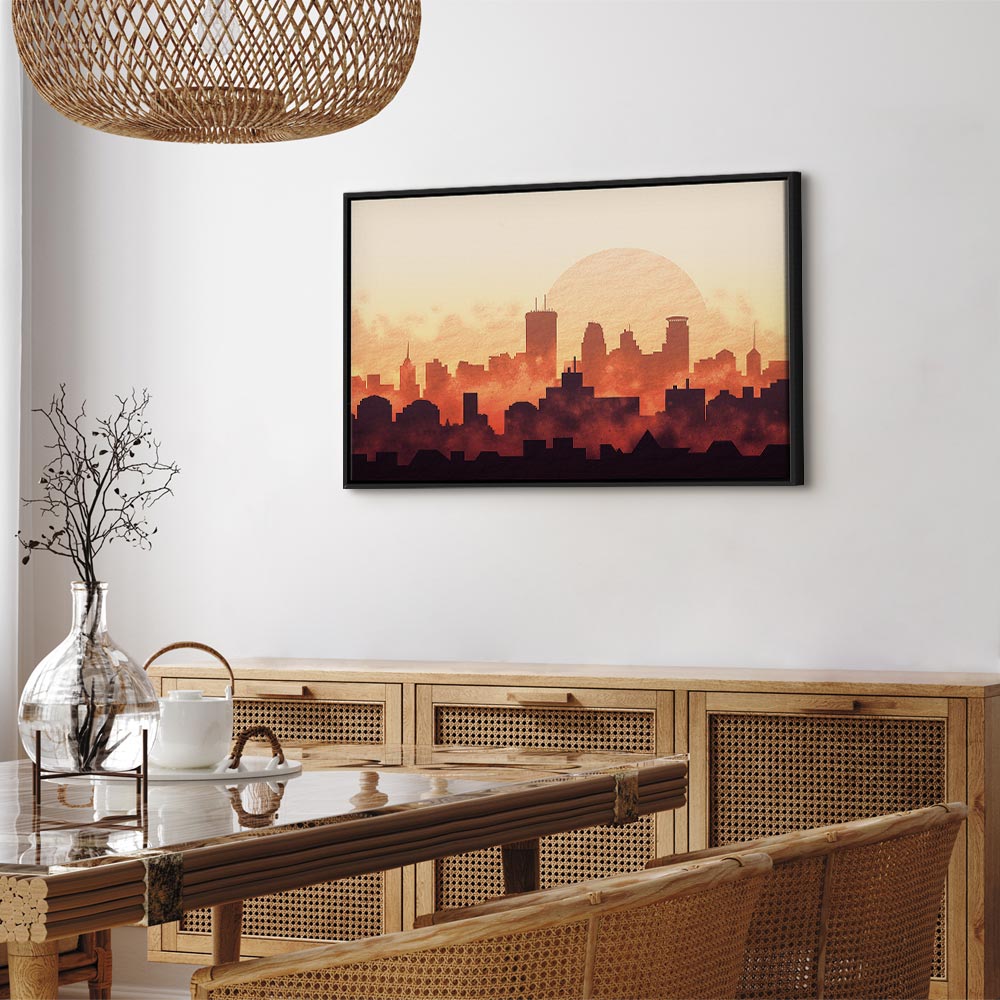 Leinwandbild Stadt im Licht des Sonnenuntergangs – Bild 18