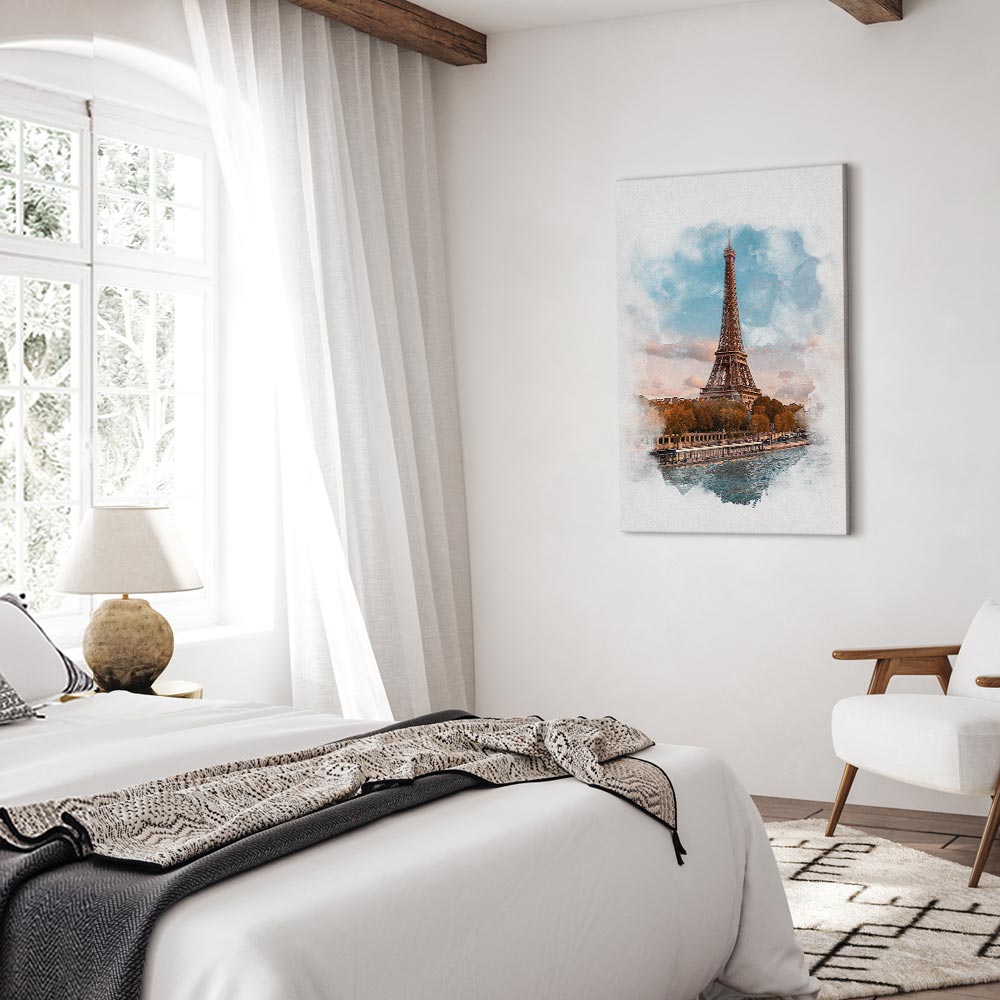 Canvas Print Eiffel Tower in an Artistic Style - Image 4