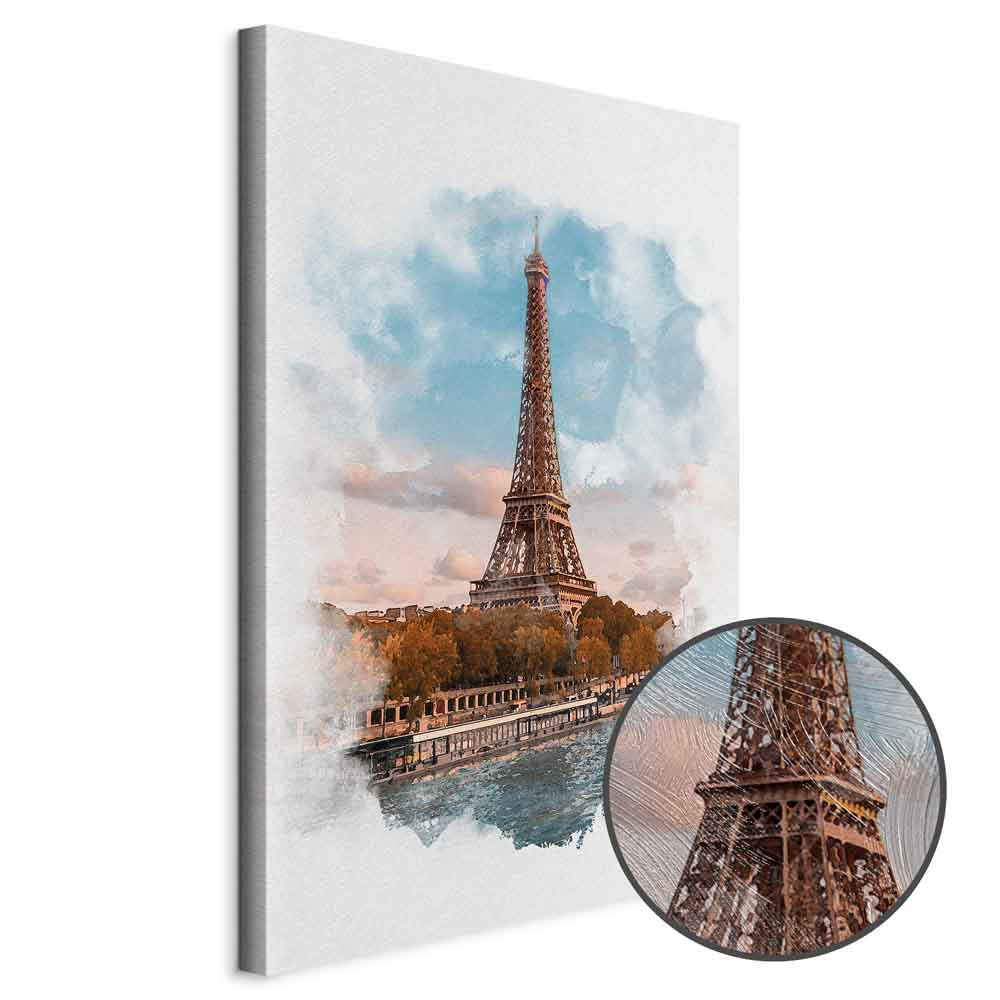 Canvas Print Eiffel Tower in an Artistic Style - Image 9