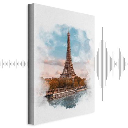 Canvas Print Eiffel Tower in an Artistic Style