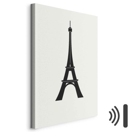Canvas print Eiffel Tower Black and white minimalist