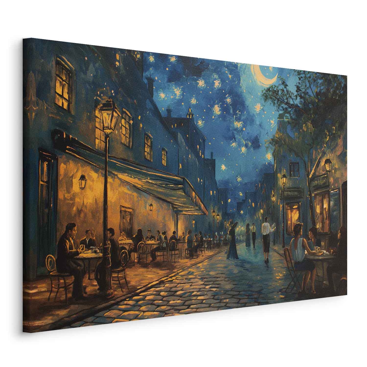 Paris Street - Canvas Print Inspired by the Style of Vincent van Gogh