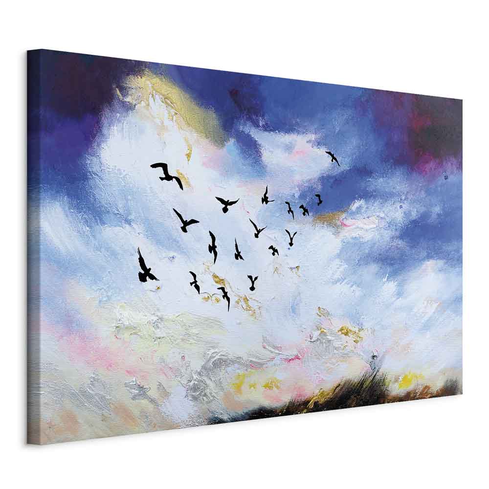 Canvas Print Birds against a Painterly Sky - Image 11