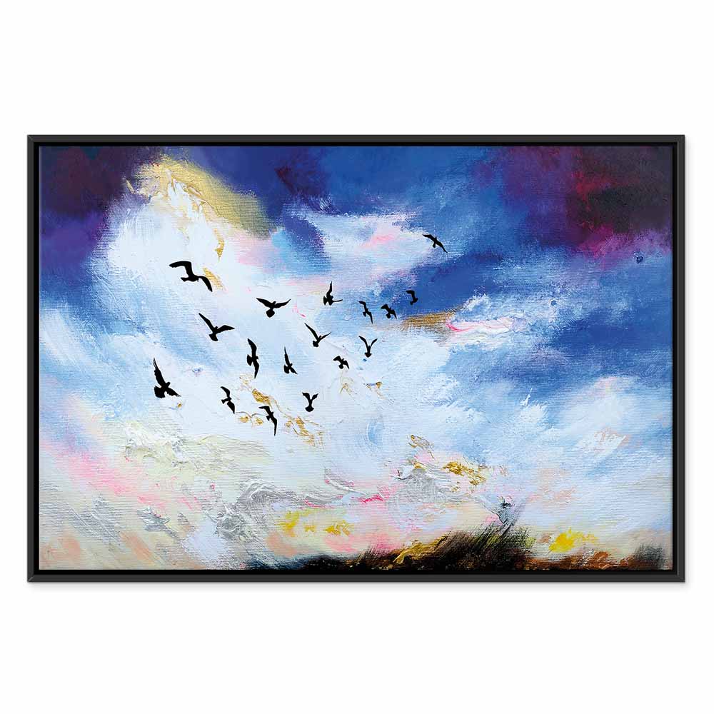Canvas Print Birds against a Painterly Sky - Image 15