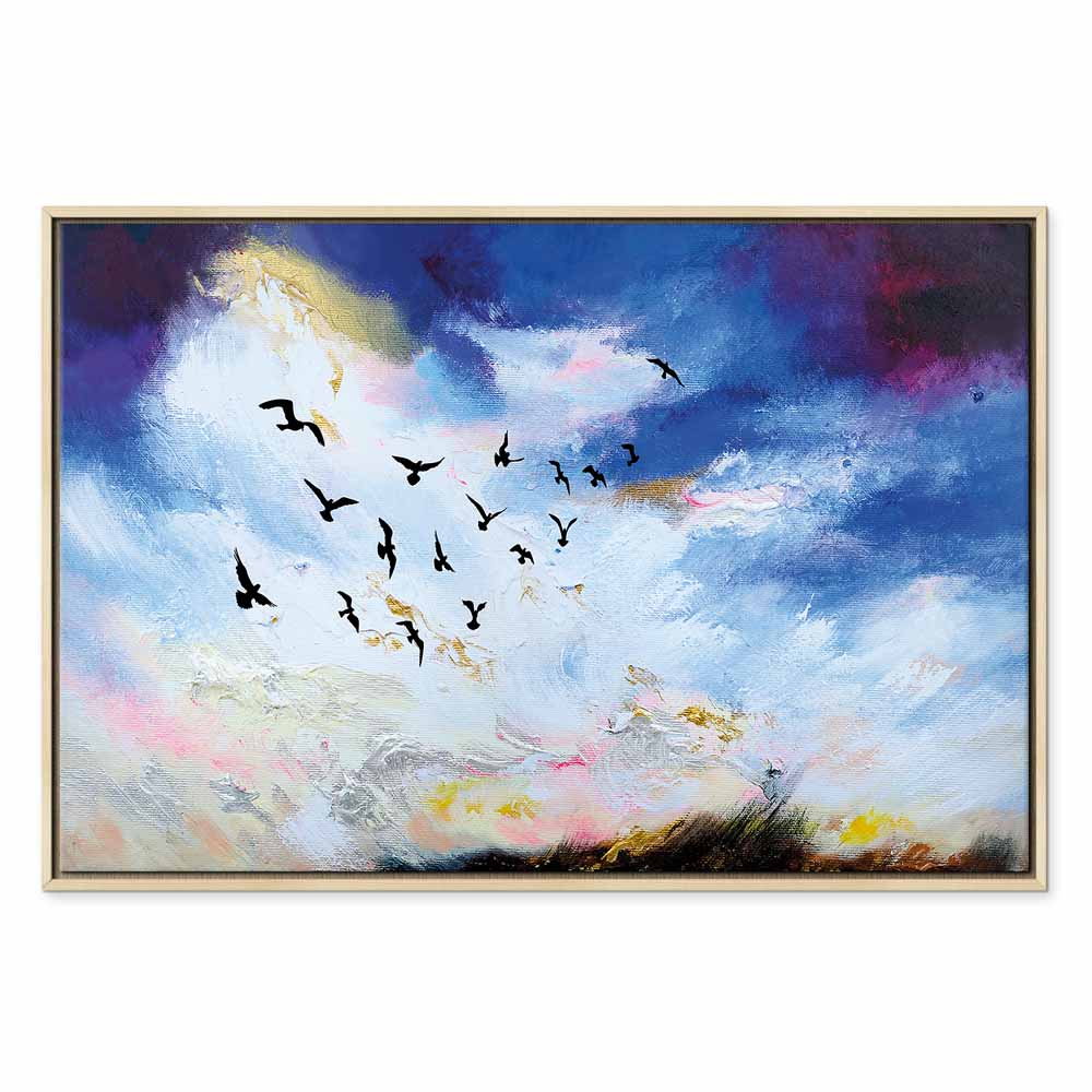 Canvas Print Birds against a Painterly Sky - Image 21