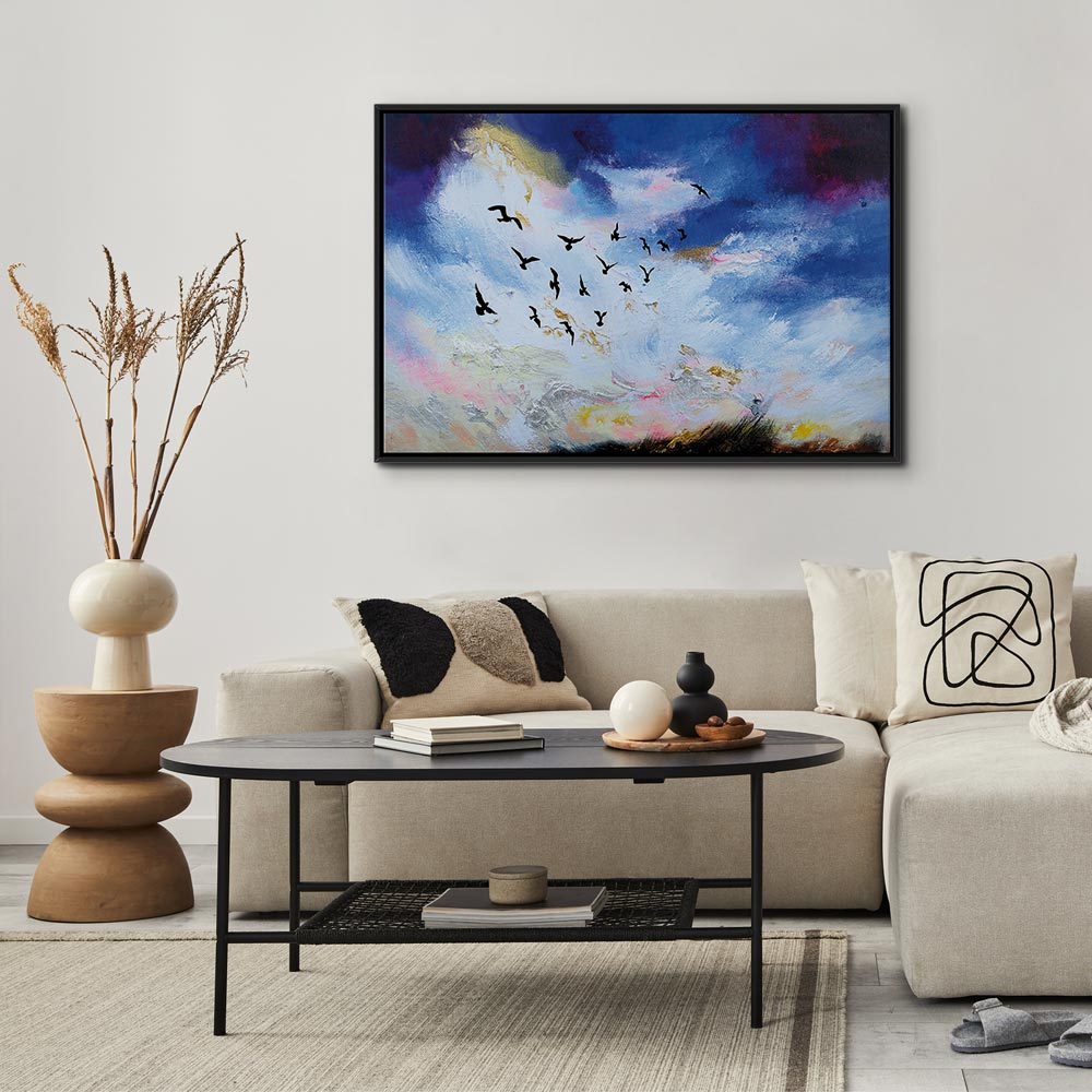 Canvas Print Birds against a Painterly Sky - Image 16