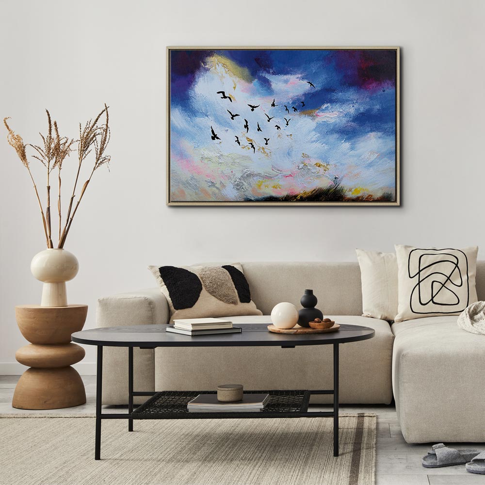 Canvas Print Birds against a Painterly Sky - Image 22