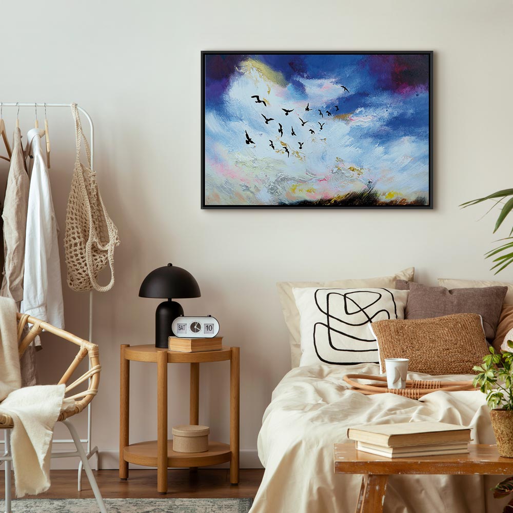 Canvas Print Birds against a Painterly Sky - Image 17