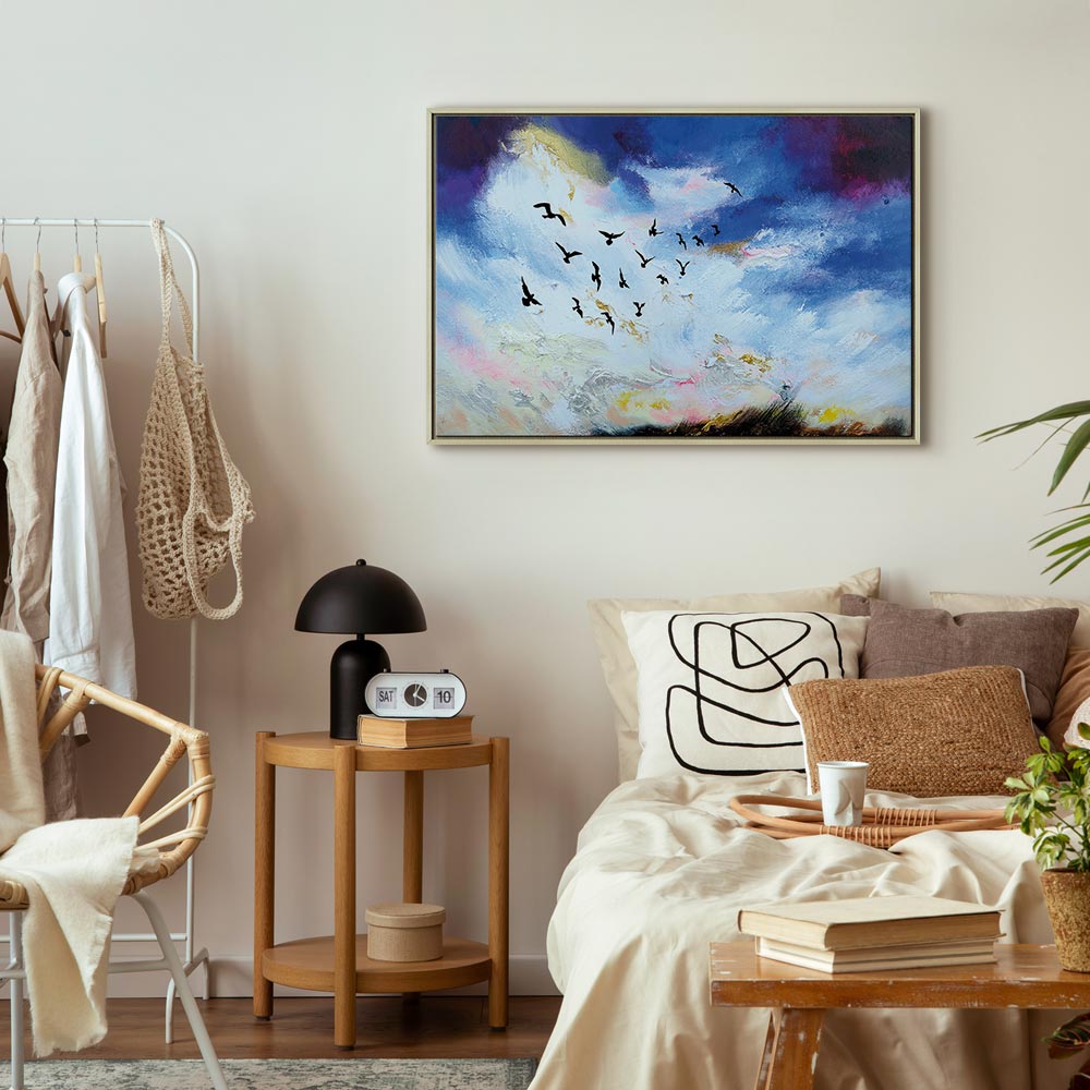 Canvas Print Birds against a Painterly Sky - Image 23