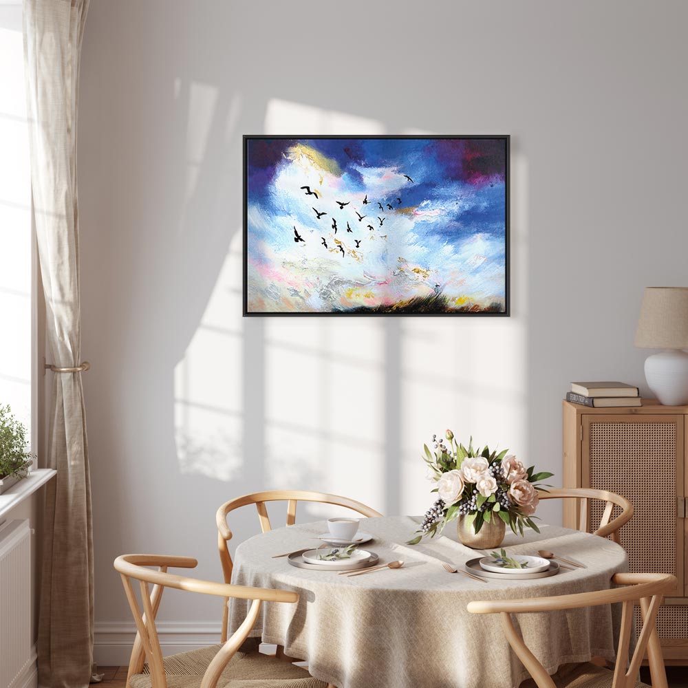 Canvas Print Birds against a Painterly Sky - Image 18