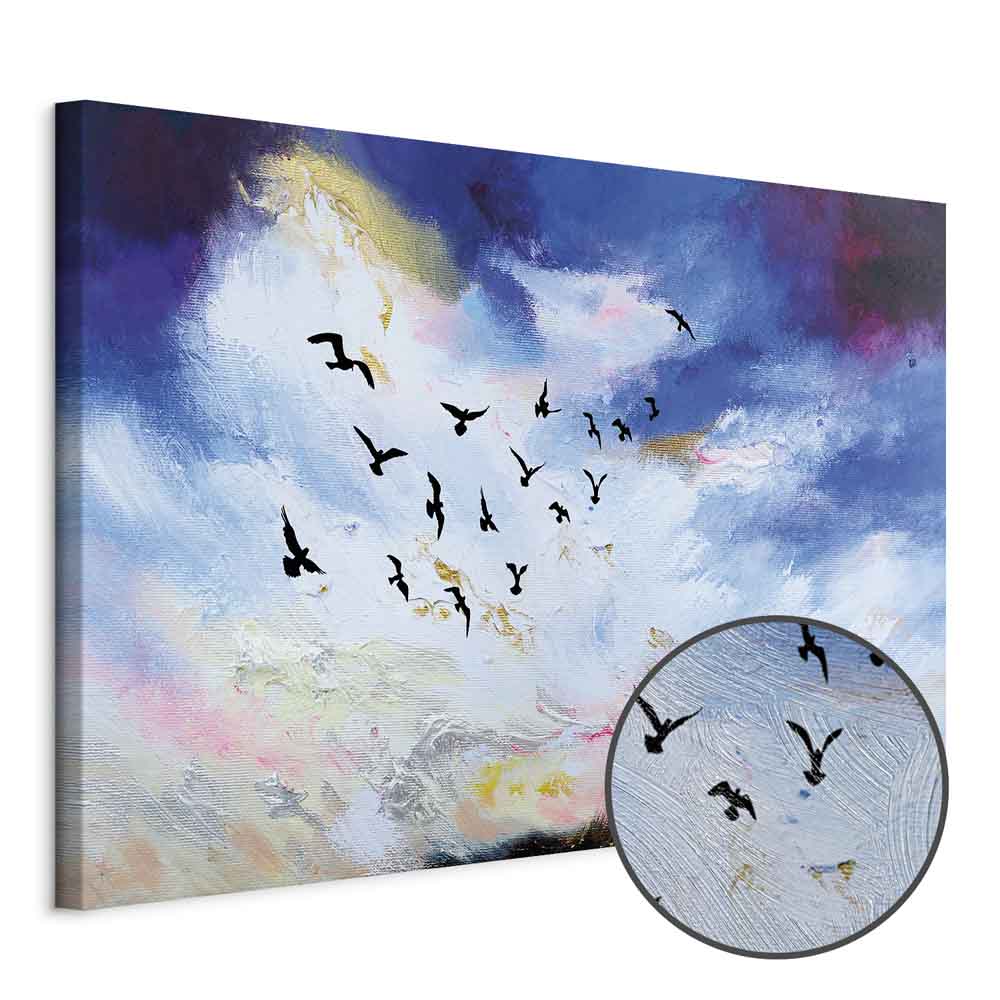 Canvas Print Birds against a Painterly Sky - Image 9